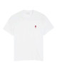 AMI PARIS – Tricou alb din bumbac cu logo Ami de Cœur